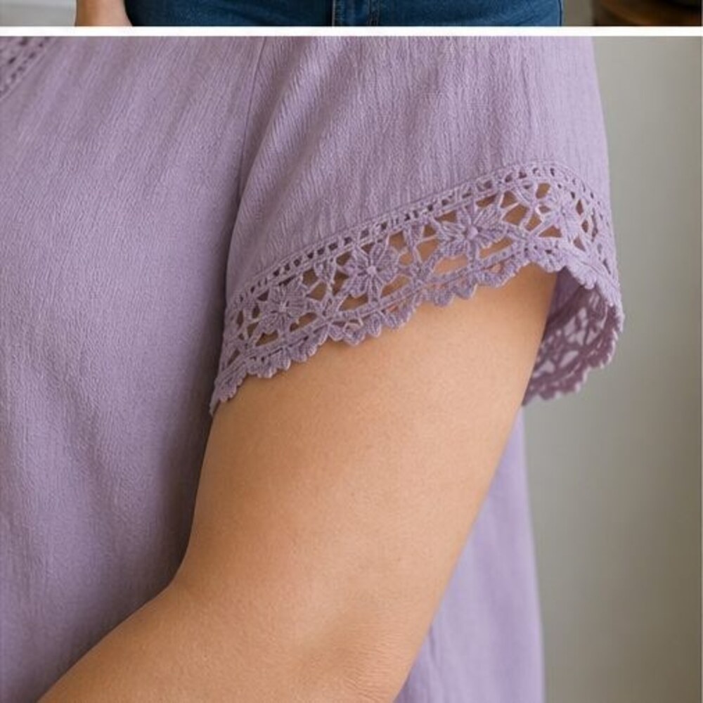 Lilac Ruffle Blouse - Picture 5 of 6
